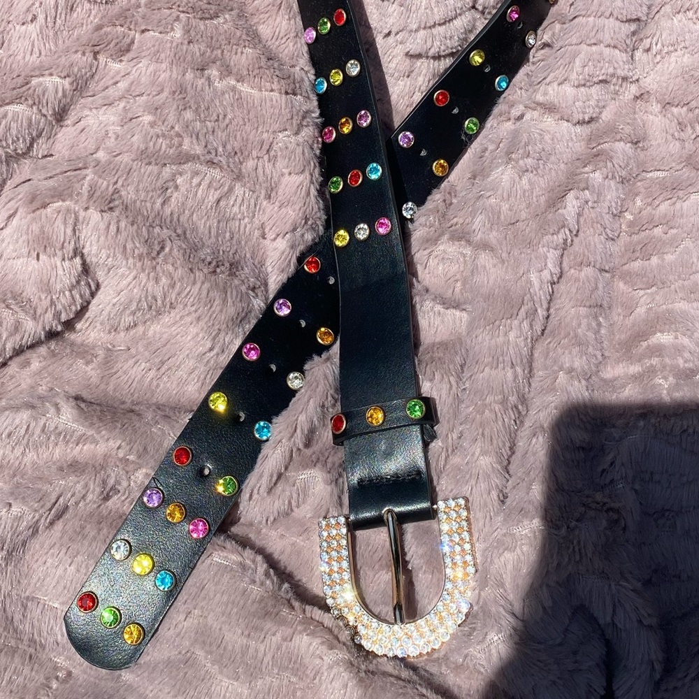 Trendy Belt Sparkly Gems